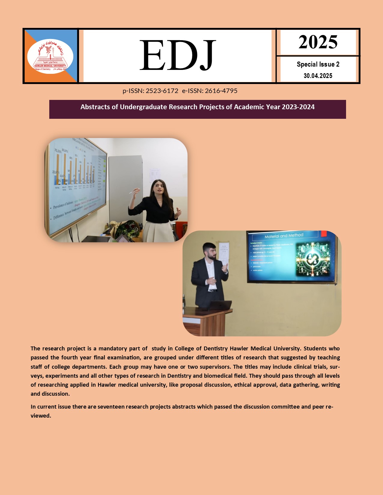 View No. 1S (2025): Abstracts of Undergraduate Research Projects of Academic Year 2023-2024
